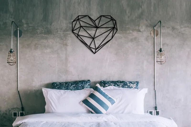 Heart Metal Decor Väggdekor, Svart