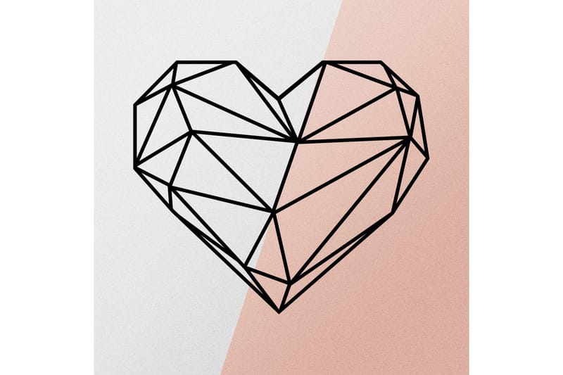 Heart Metal Decor Väggdekor - Svart - Inredning & dekor - Väggdekor - Skyltar - Plåtskylt