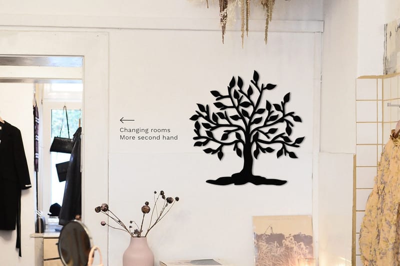 Heart Tree Väggdekor, Svart