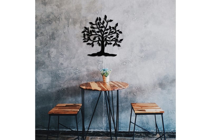 Heart Tree Väggdekor - Svart - Inredning & dekor - Väggdekor - Skyltar - Plåtskylt