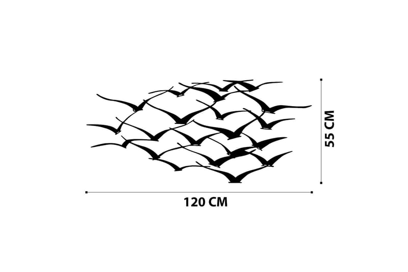 Herd Of Birds Väggdekor - Svart - Inredning & dekor - Väggdekor - Skyltar - Plåtskylt