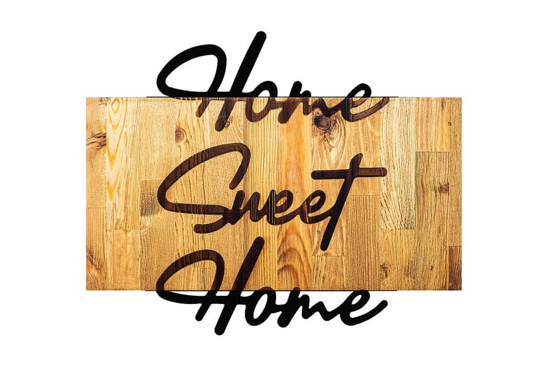 HOME SWEET HOME Väggdekor Svart - Inredning & dekor - Väggdekor - Skyltar - Plåtskylt