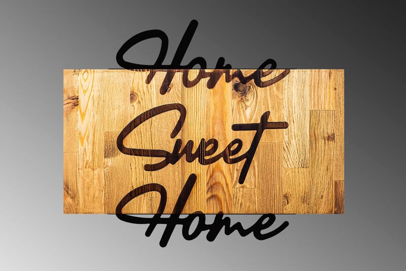 HOME SWEET HOME Väggdekor Svart - Inredning & dekor - Väggdekor - Skyltar - Plåtskylt