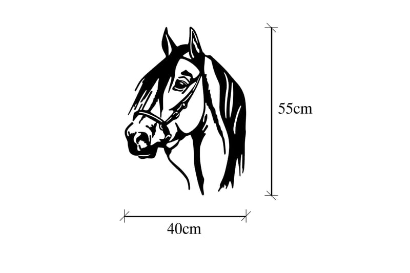 Horse Head Väggdekor - Svart - Inredning & dekor - Väggdekor - Skyltar - Plåtskylt