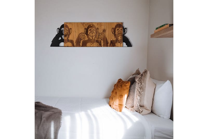 I didn't see I didn't hear I don't know Väggdekor - Svart/Valnöt - Inredning & dekor - Väggdekor - Skyltar - Plåtskylt