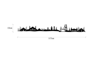 Istanbul Skyline Väggdekor - Svart - Inredning & dekor - Väggdekor - Skyltar - Plåtskylt