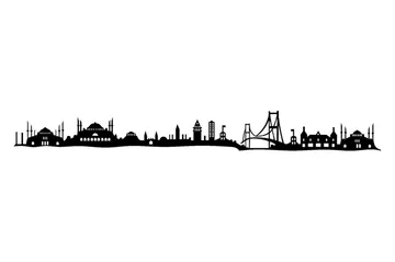 Istanbul Skyline Väggdekor - Svart - Inredning & dekor - Väggdekor - Skyltar - Plåtskylt