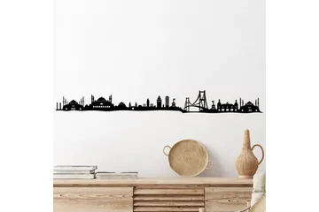 Istanbul Skyline Väggdekor - Svart - Inredning & dekor - Väggdekor - Skyltar - Plåtskylt