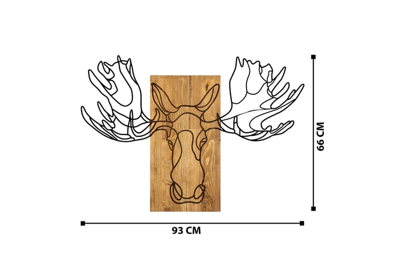 Jeyan Väggdekor - Svart/Valnöt - Inredning & dekor - Väggdekor - Skyltar - Plåtskylt