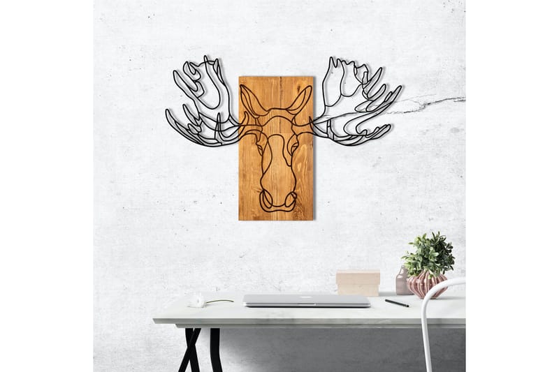 Jeyan Väggdekor - Svart/Valnöt - Inredning & dekor - Väggdekor - Skyltar - Plåtskylt