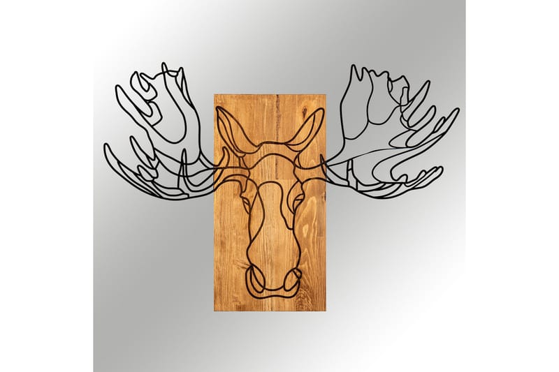 Jeyan Väggdekor - Svart/Valnöt - Inredning & dekor - Väggdekor - Skyltar - Plåtskylt