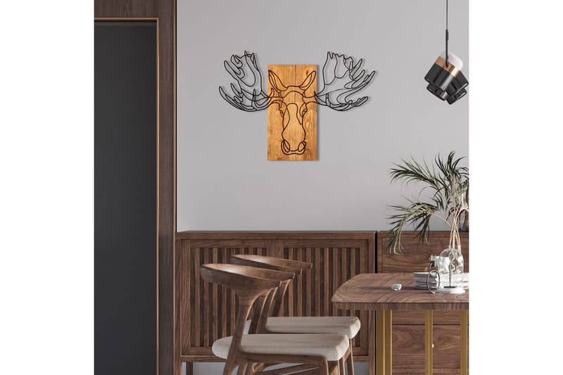 Jeyan Väggdekor - Svart/Valnöt - Inredning & dekor - Väggdekor - Skyltar - Plåtskylt