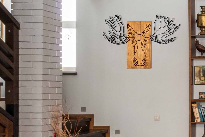 Jeyan Väggdekor - Svart/Valnöt - Inredning & dekor - Väggdekor - Skyltar - Plåtskylt