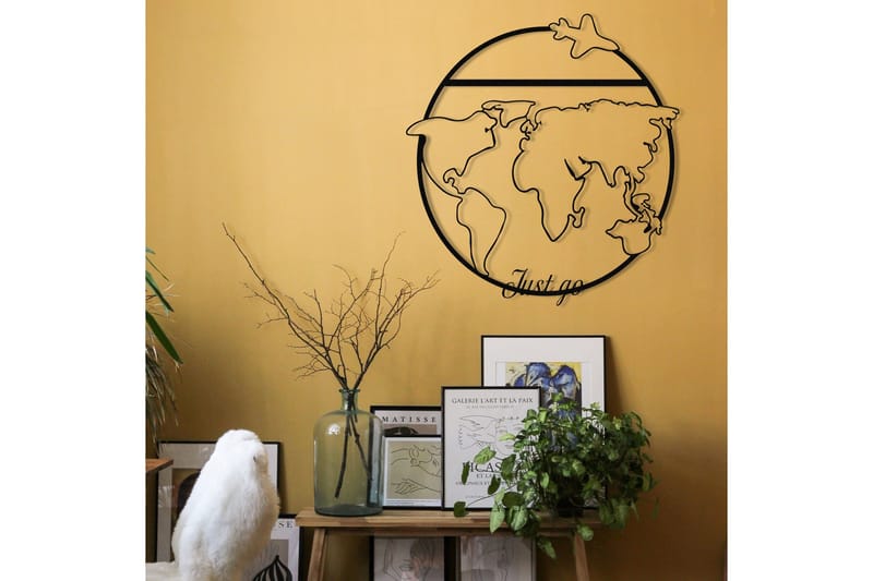 Juest Go Väggdekor - Svart - Inredning & dekor - Väggdekor - Skyltar - Plåtskylt