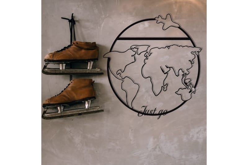 Juest Go Väggdekor - Svart - Inredning & dekor - Väggdekor - Skyltar - Plåtskylt