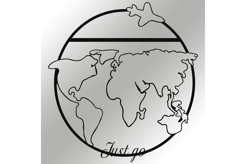 Juest Go Väggdekor - Svart - Inredning & dekor - Väggdekor - Skyltar - Plåtskylt