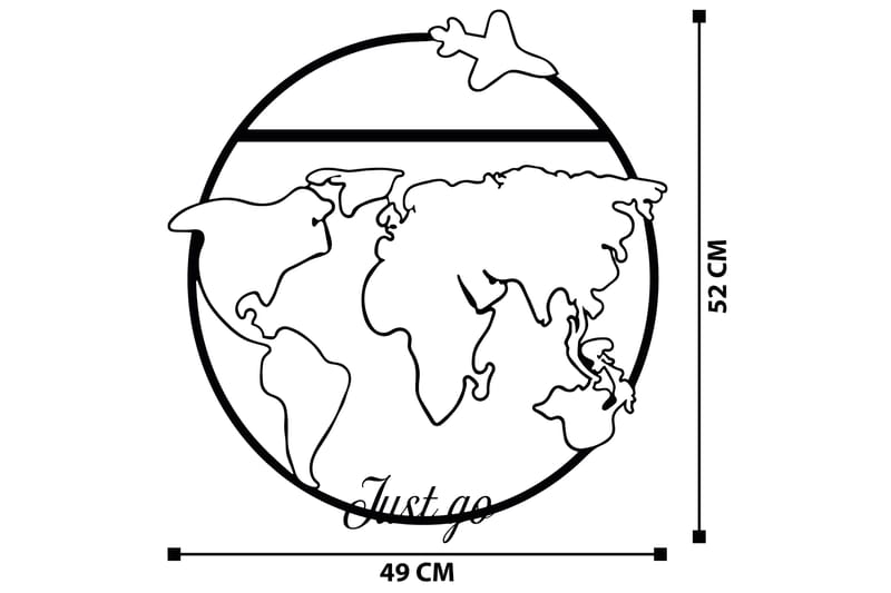 Juest Go Väggdekor - Svart - Inredning & dekor - Väggdekor - Skyltar - Plåtskylt