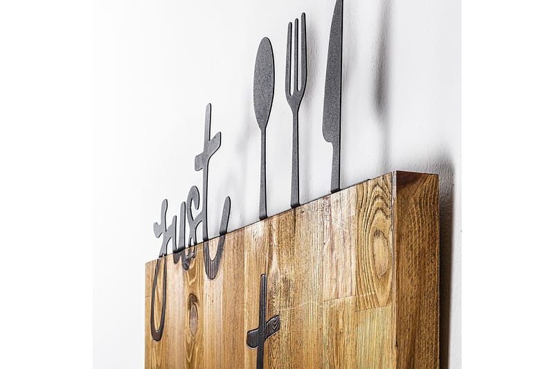 Just Eat It Väggdekor - Svart/Valnöt - Inredning & dekor - Väggdekor - Skyltar - Plåtskylt