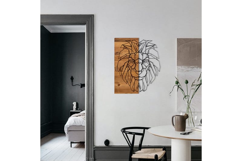 King Väggdekor - Svart/Valnöt - Inredning & dekor - Väggdekor - Skyltar - Plåtskylt