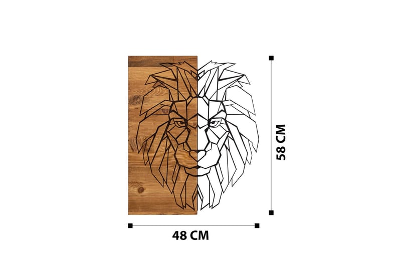 King Väggdekor - Svart/Valnöt - Inredning & dekor - Väggdekor - Skyltar - Plåtskylt