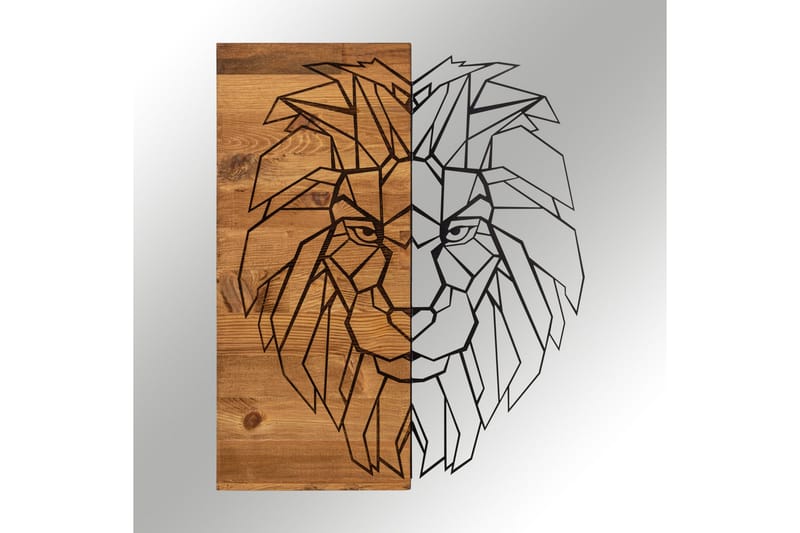 King Väggdekor - Svart/Valnöt - Inredning & dekor - Väggdekor - Skyltar - Plåtskylt