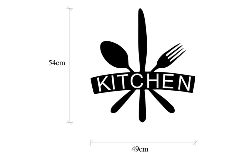 KITCHEN Väggdekor Svart - Inredning & dekor - Väggdekor - Skyltar - Plåtskylt