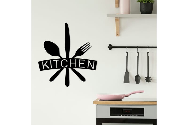 KITCHEN Väggdekor Svart - Inredning & dekor - Väggdekor - Skyltar - Plåtskylt