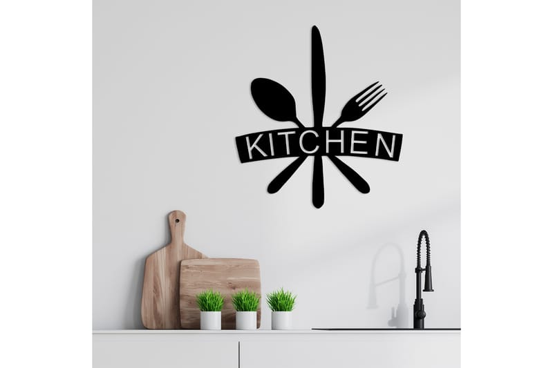 KITCHEN Väggdekor Svart - Inredning & dekor - Väggdekor - Skyltar - Plåtskylt