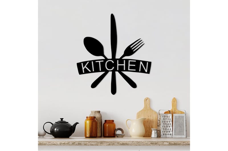 Kitchen Väggdekor - Svart - Inredning & dekor - Väggdekor - Skyltar - Plåtskylt