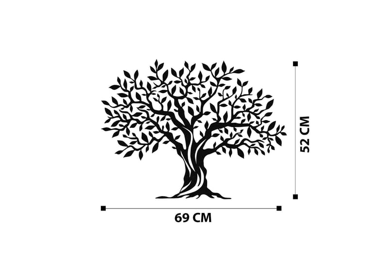 Leaf Fall Väggdekor - Svart - Inredning & dekor - Väggdekor - Skyltar - Plåtskylt