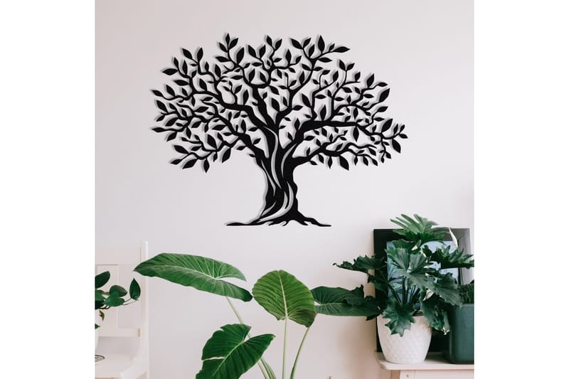 Leaf Fall Väggdekor - Svart - Inredning & dekor - Väggdekor - Skyltar - Plåtskylt