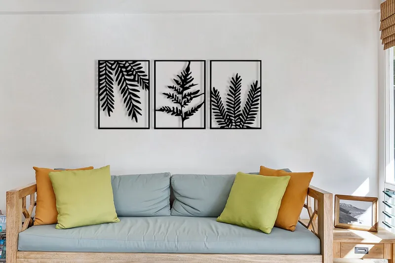 Leaf Pieces Väggdekor - Svart - Inredning & dekor - Väggdekor - Skyltar - Plåtskylt