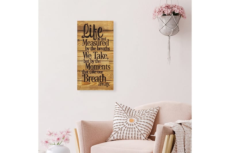 Life is Not Measured By Väggdekor - Svart/Valnöt - Inredning & dekor - Väggdekor - Skyltar - Plåtskylt