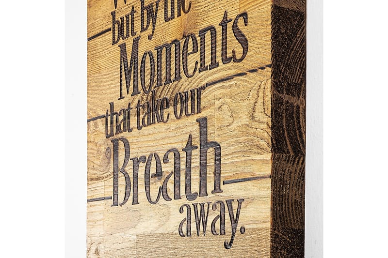 Life is Not Measured By Väggdekor - Svart/Valnöt - Inredning & dekor - Väggdekor - Skyltar - Plåtskylt