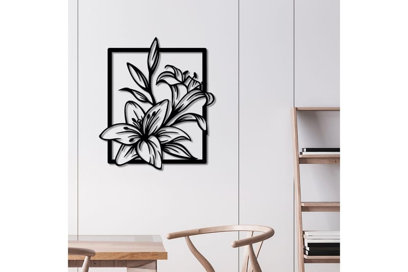 Lily Väggdekor - Svart - Inredning & dekor - Väggdekor - Skyltar - Plåtskylt