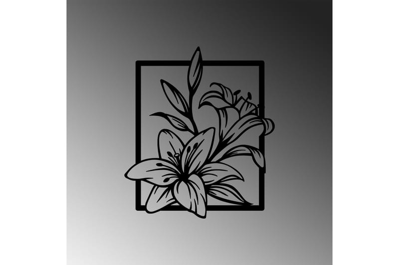 Lily Väggdekor - Svart - Inredning & dekor - Väggdekor - Skyltar - Plåtskylt