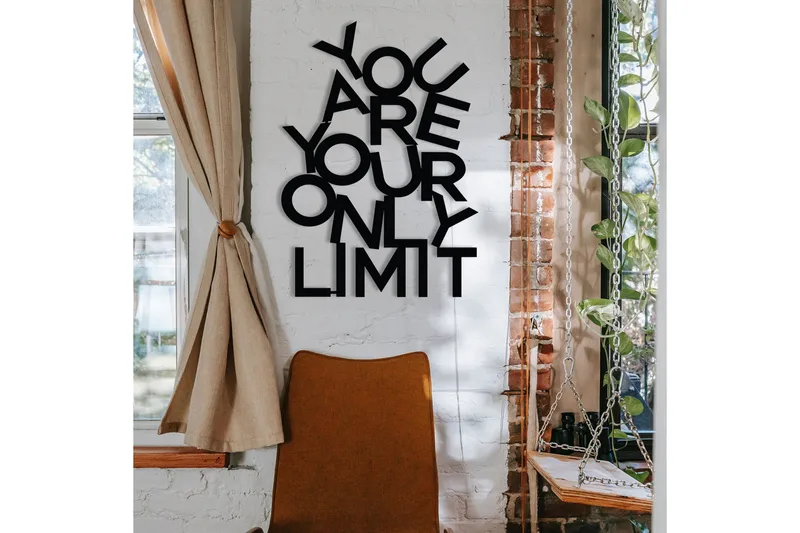 Limit Väggdekor - Svart - Inredning & dekor - Väggdekor - Skyltar - Plåtskylt