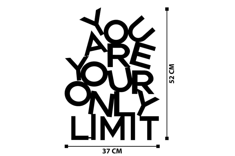 Limit Väggdekor - Svart - Inredning & dekor - Väggdekor - Skyltar - Plåtskylt