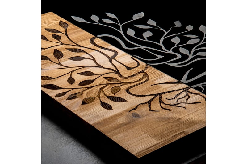 Lina Väggdekor - Svart/Valnöt - Inredning & dekor - Väggdekor - Skyltar - Plåtskylt