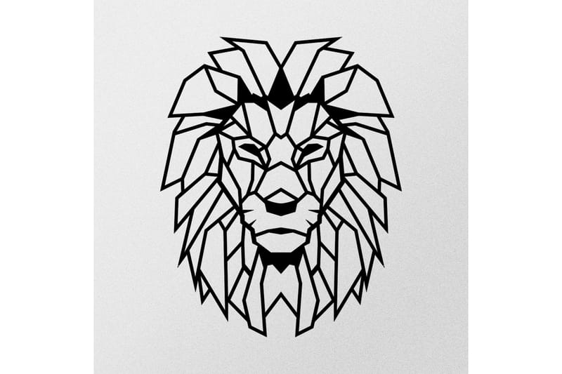 Lion Väggdekor - Svart - Inredning & dekor - Väggdekor - Skyltar - Plåtskylt