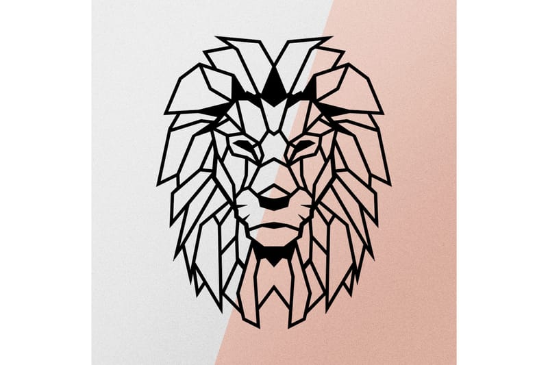 LION Väggdekor Svart - Inredning & dekor - Väggdekor - Skyltar - Plåtskylt