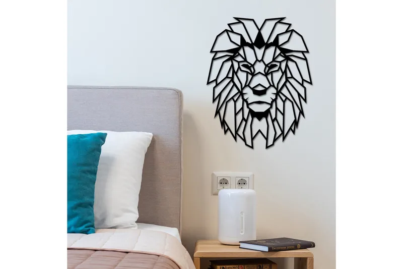 Lion Väggdekor, Svart