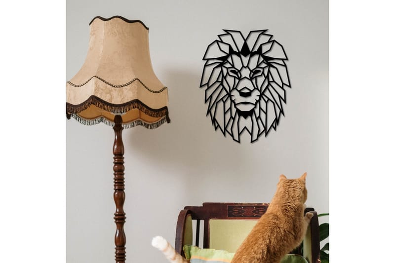 Lion Väggdekor - Svart - Inredning & dekor - Väggdekor - Skyltar - Plåtskylt