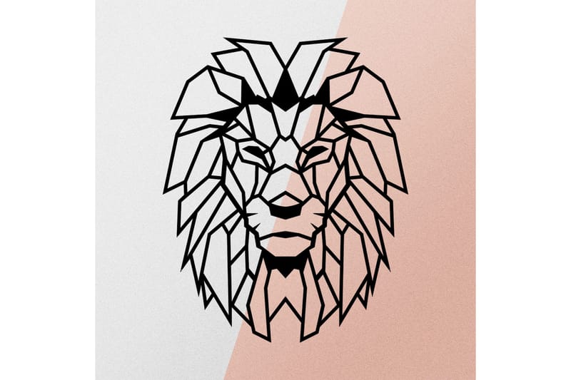 Lion Väggdekor - Svart - Inredning & dekor - Väggdekor - Skyltar - Plåtskylt