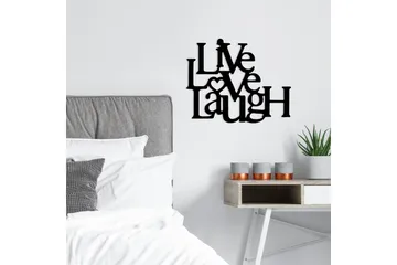 Live-Love-Laugh Väggdekor - Svart - Inredning & dekor - Väggdekor - Skyltar - Plåtskylt
