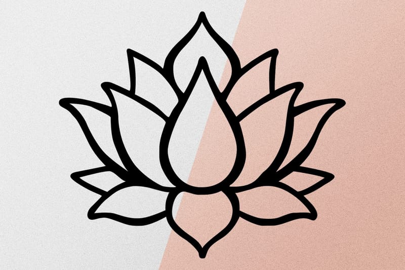 Lotus Flower 1 Väggdekor - Svart - Inredning & dekor - Väggdekor - Skyltar - Plåtskylt