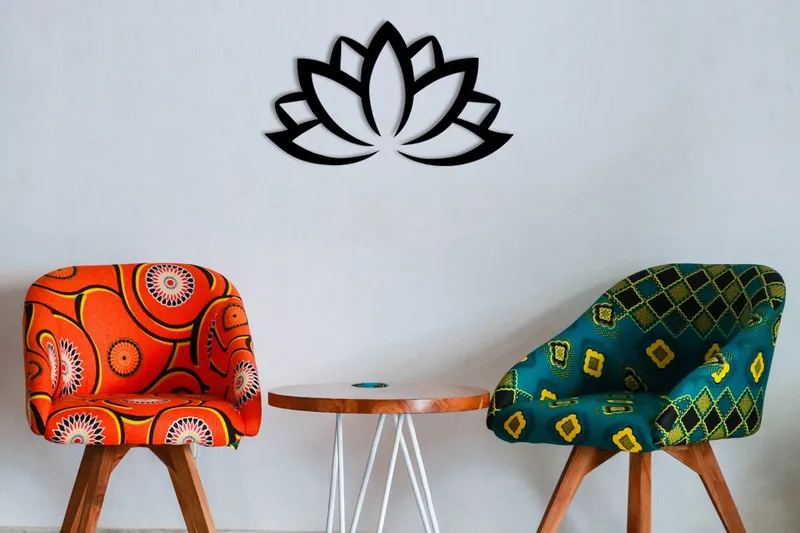 Lotus Flower 2 Väggdekor, Svart