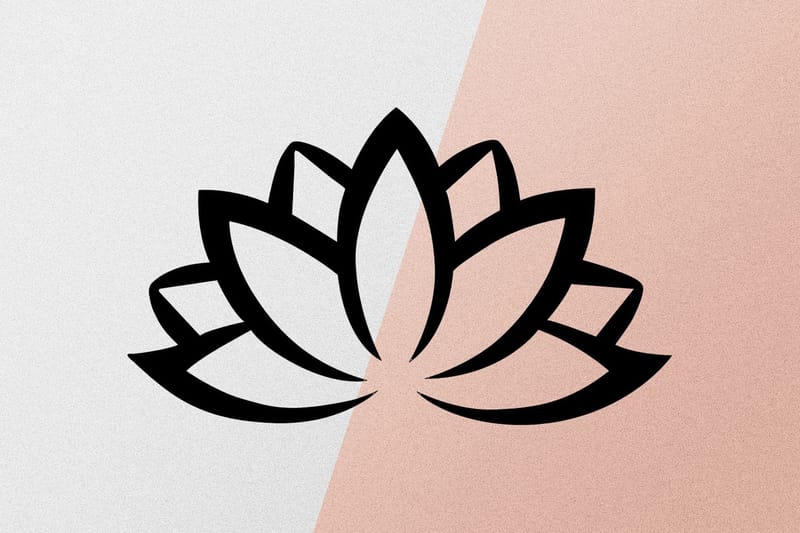 Lotus Flower 2 Väggdekor - Svart - Inredning & dekor - Väggdekor - Skyltar - Plåtskylt