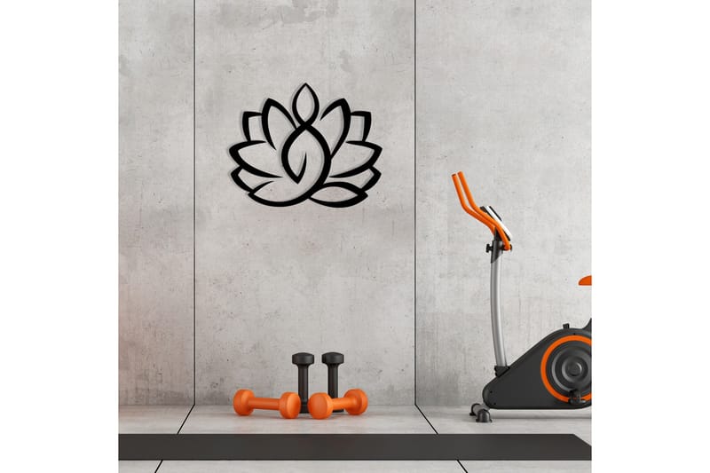 Lotus Väggdekor - Svart - Inredning & dekor - Väggdekor - Skyltar - Plåtskylt