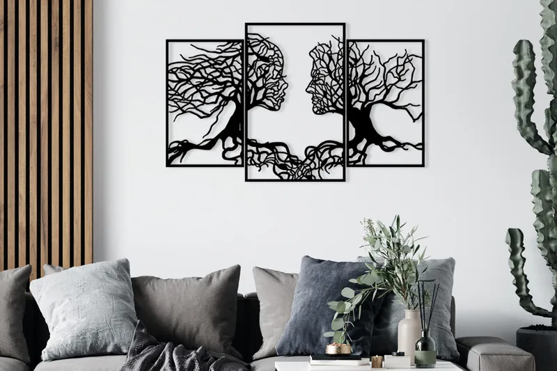 Love Tree Väggdekor, Svart